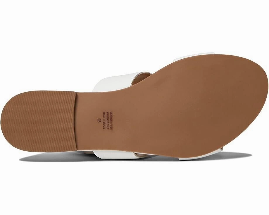 French Sole Kori Sandal Womens 7.5 White Leather Open Toe Slip-On Strappy KHD449