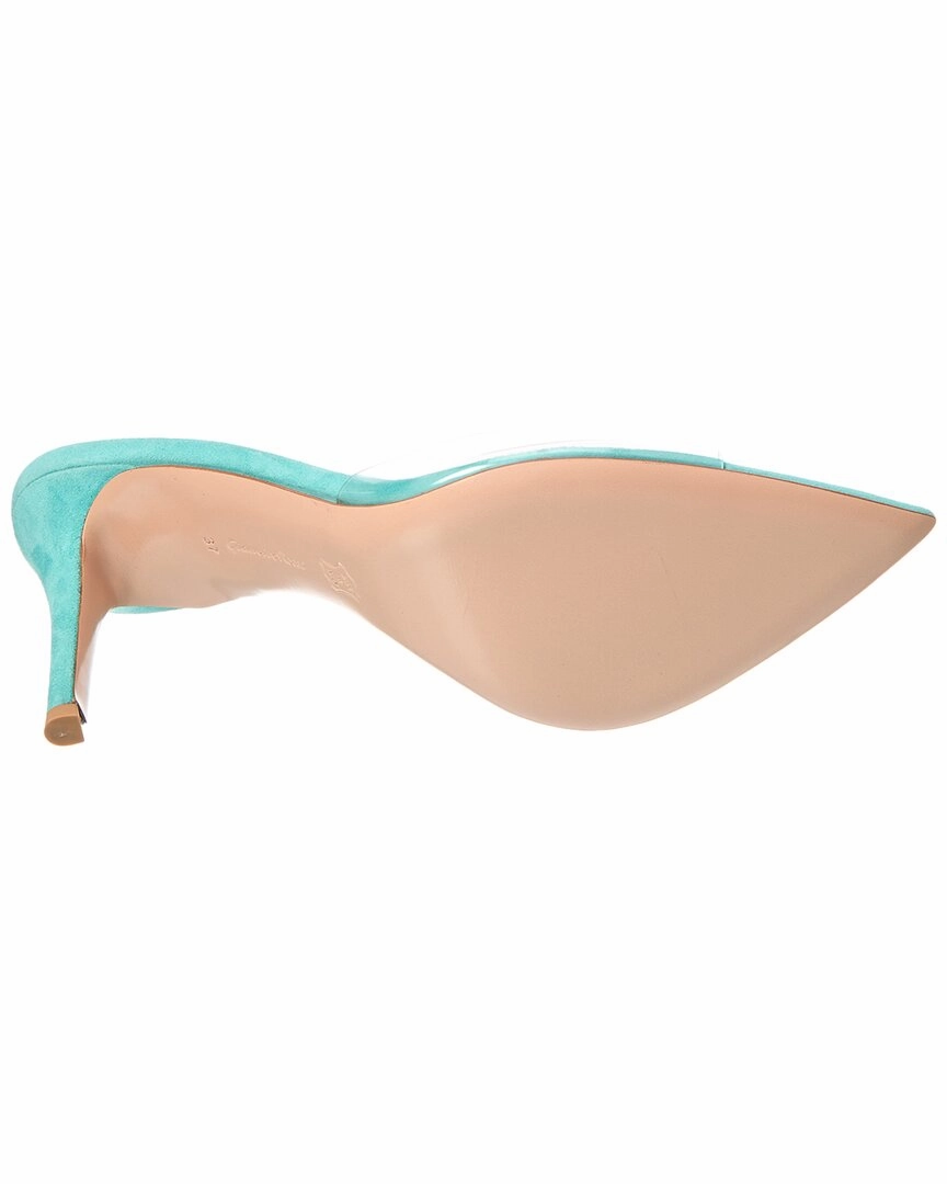 Gianvito Rossi Elle 85 Vinyl & Suede Sandal