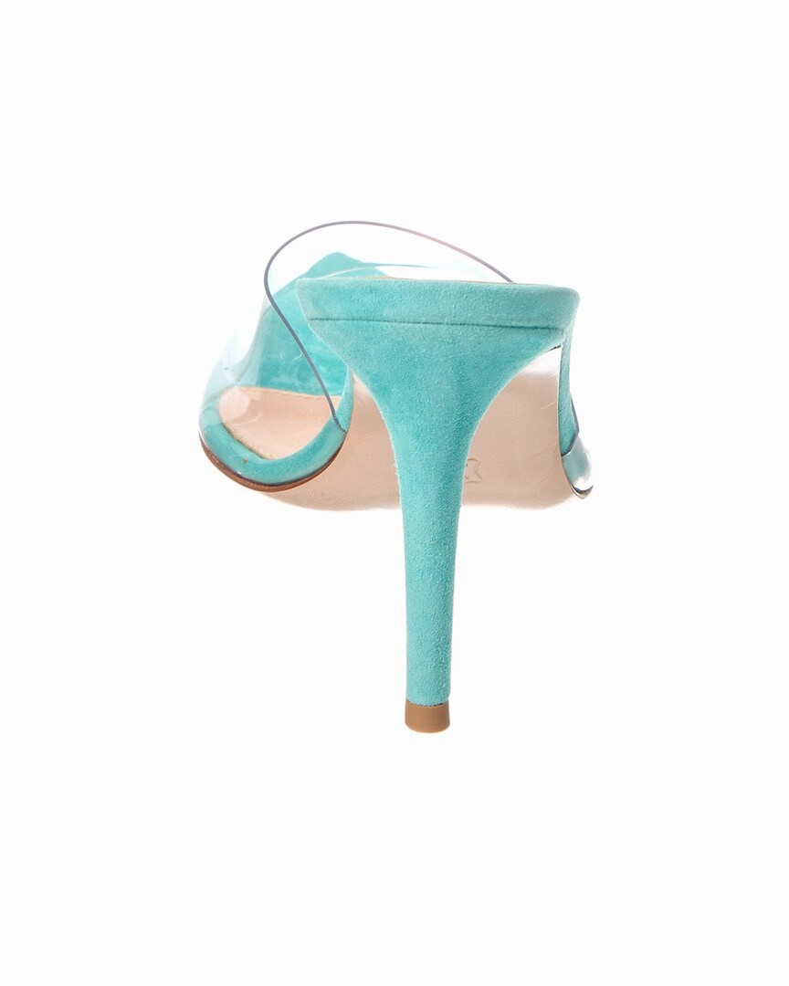 Gianvito Rossi Elle 85 Vinyl & Suede Sandal