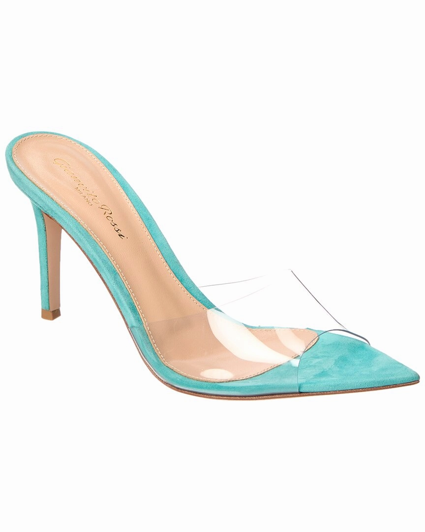 Gianvito Rossi Elle 85 Vinyl & Suede Sandal