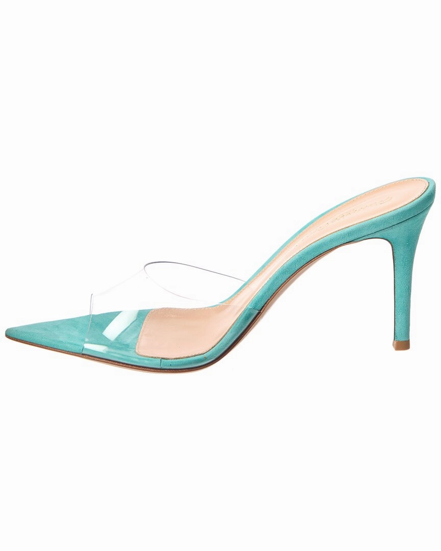 Gianvito Rossi Elle 85 Vinyl & Suede Sandal