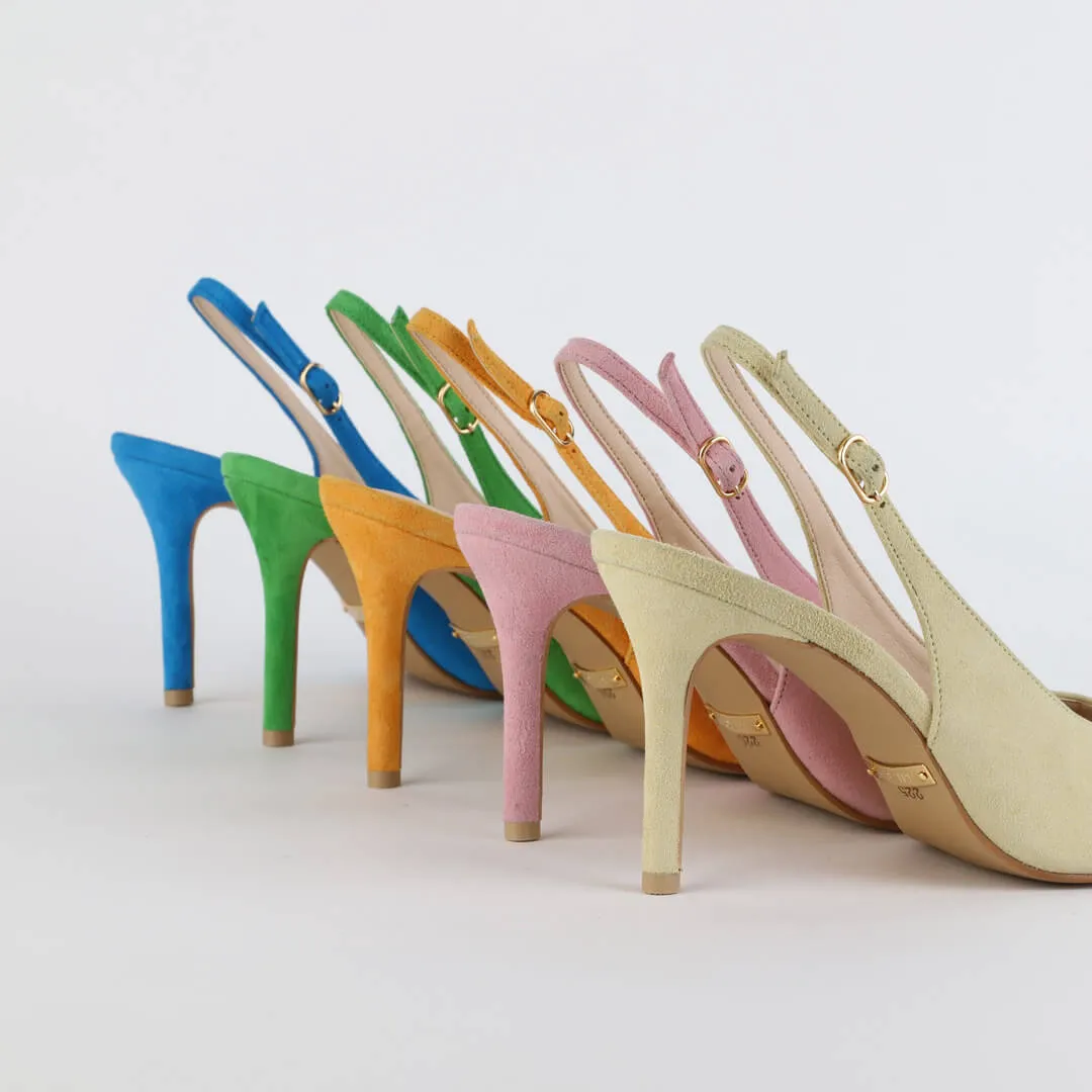 GOYA - suede slingback pumps