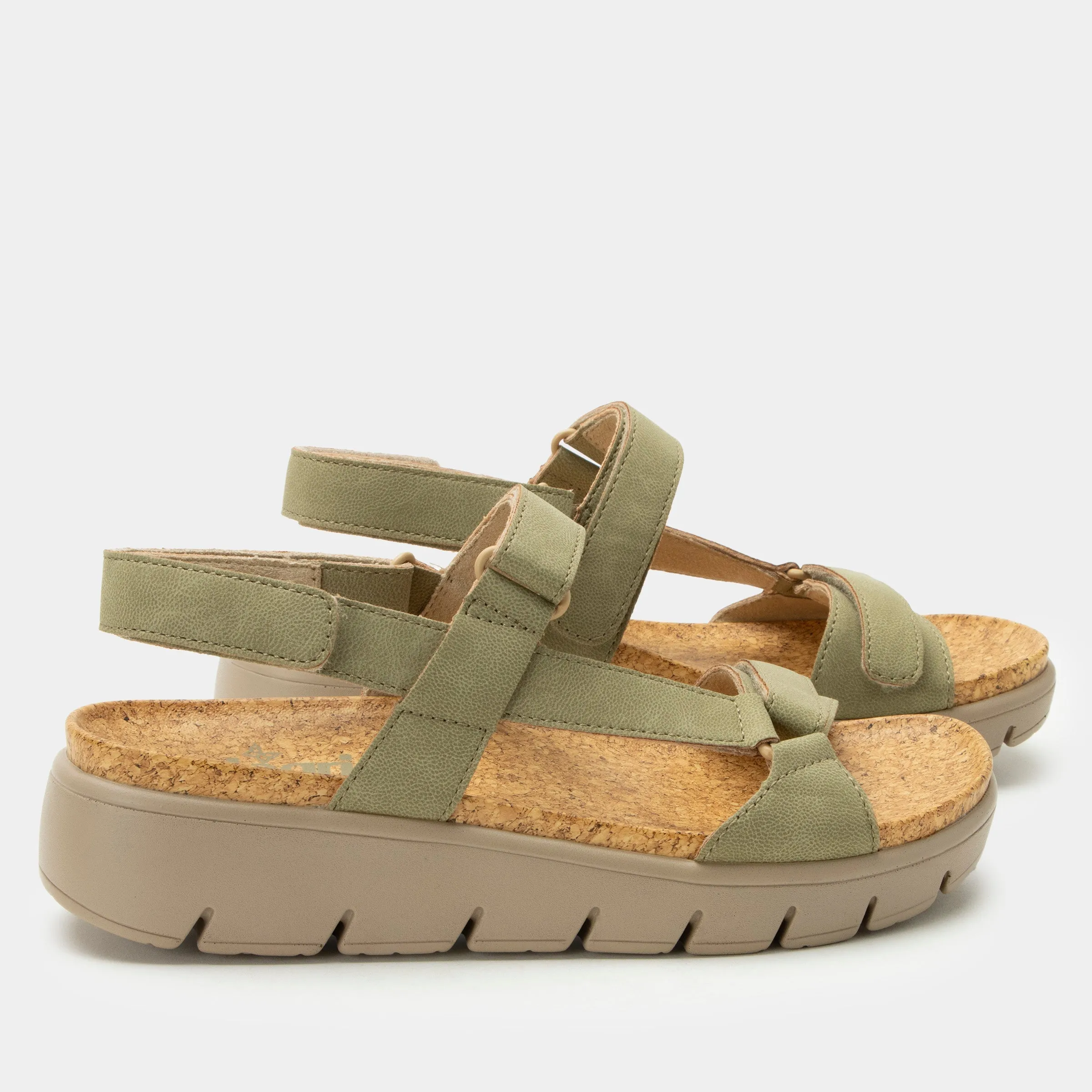 Henna Washed Khaki Sandal
