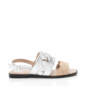 Hermes Metallic Nappa Leather Grace Sandals
