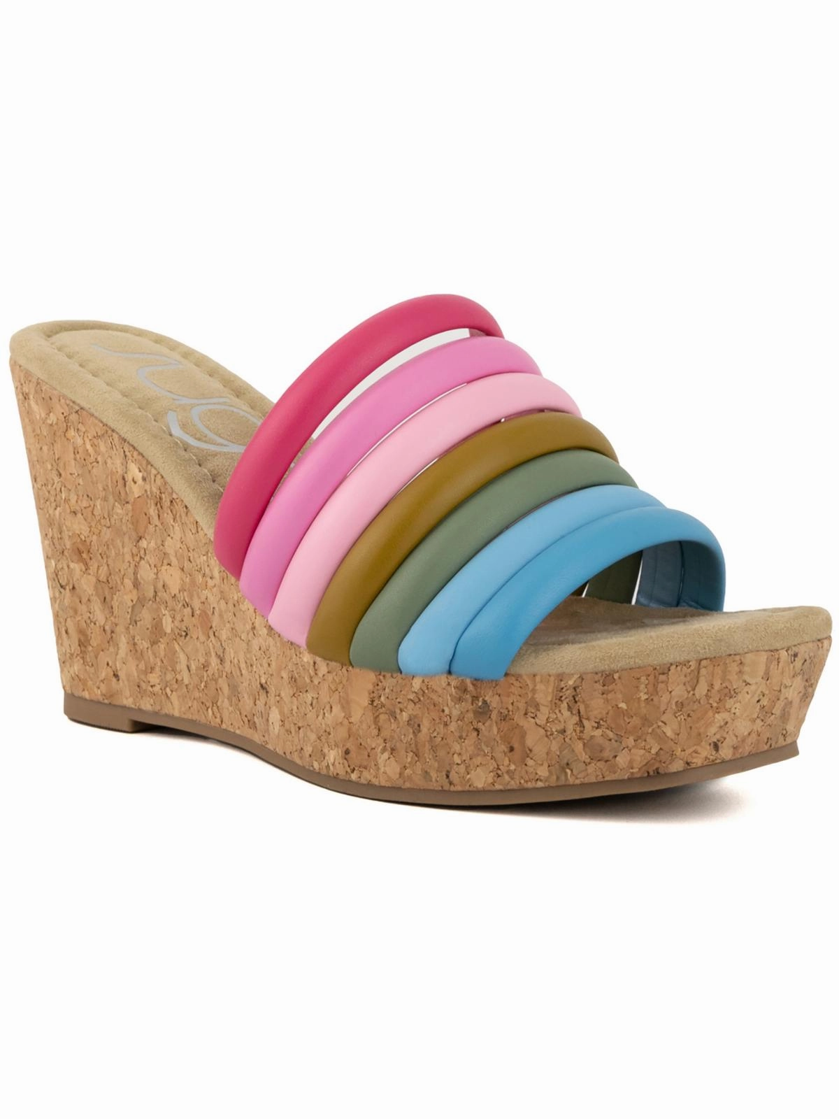 Hero Womens Cork Slip On Wedge Sandals