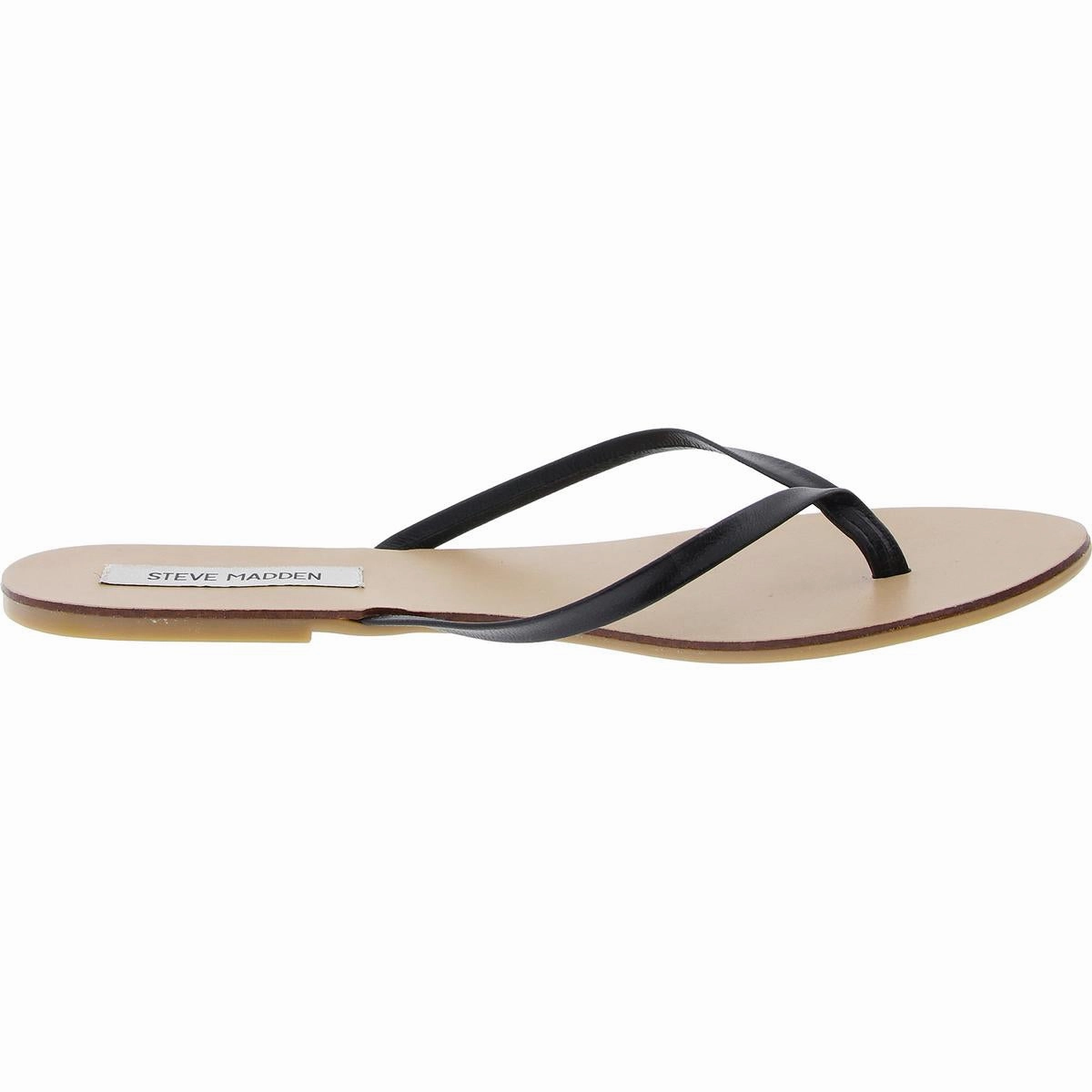 Image Womens Solid Leather Flip-Flops