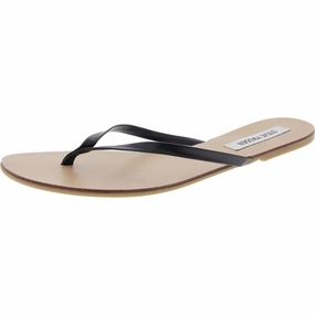 Image Womens Solid Leather Flip-Flops