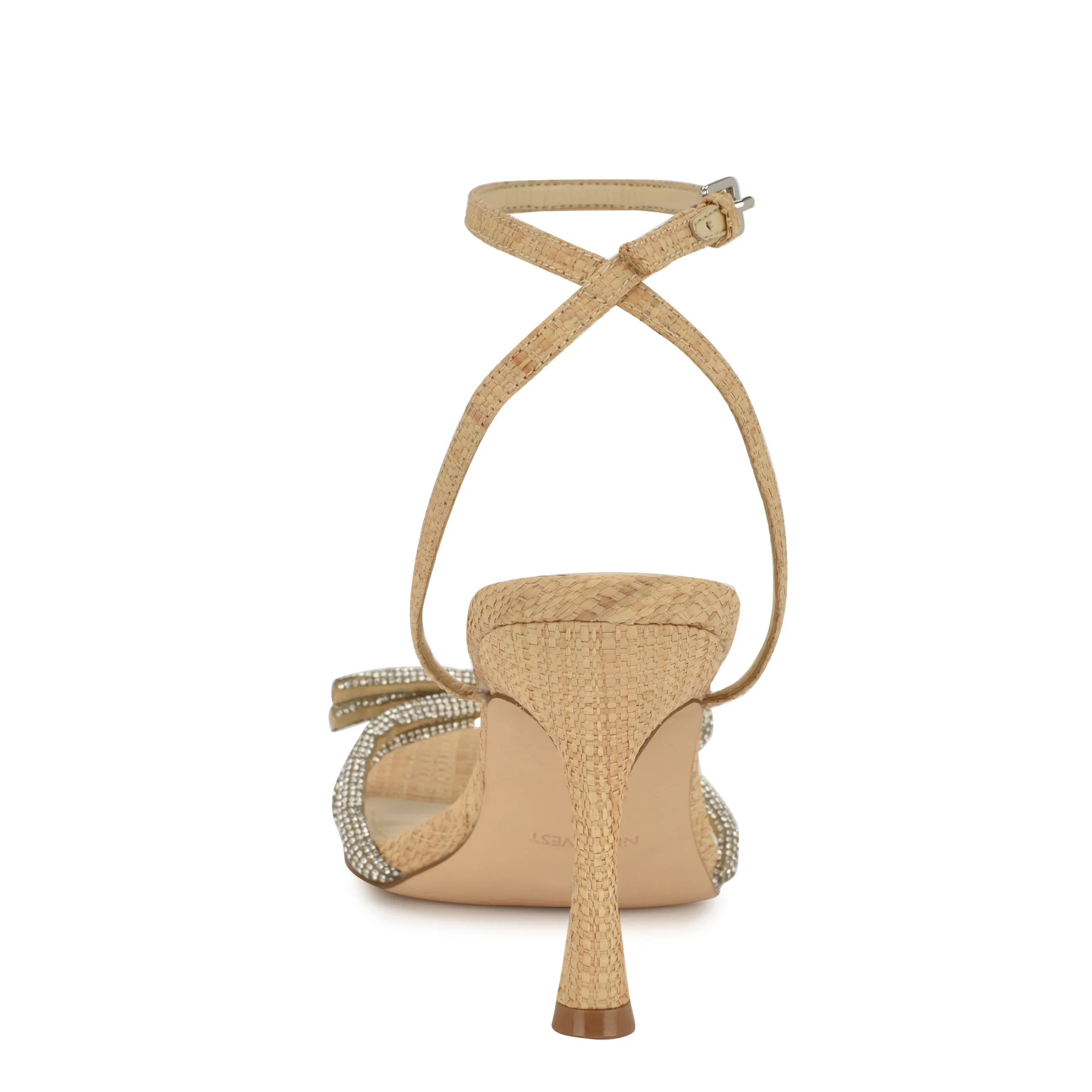 Ivid Rhinestone Bow Sandals
