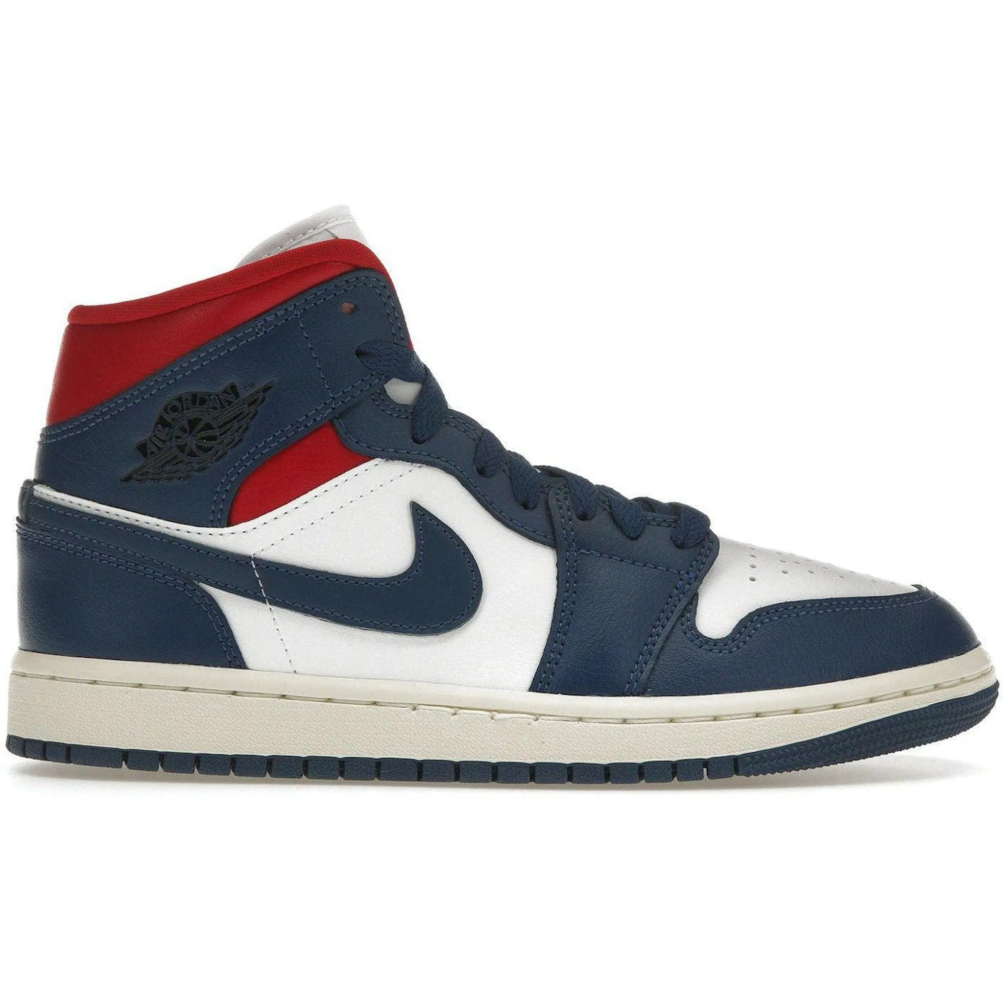 Jordan 1 Mid French Blue Gym Red (Women's)