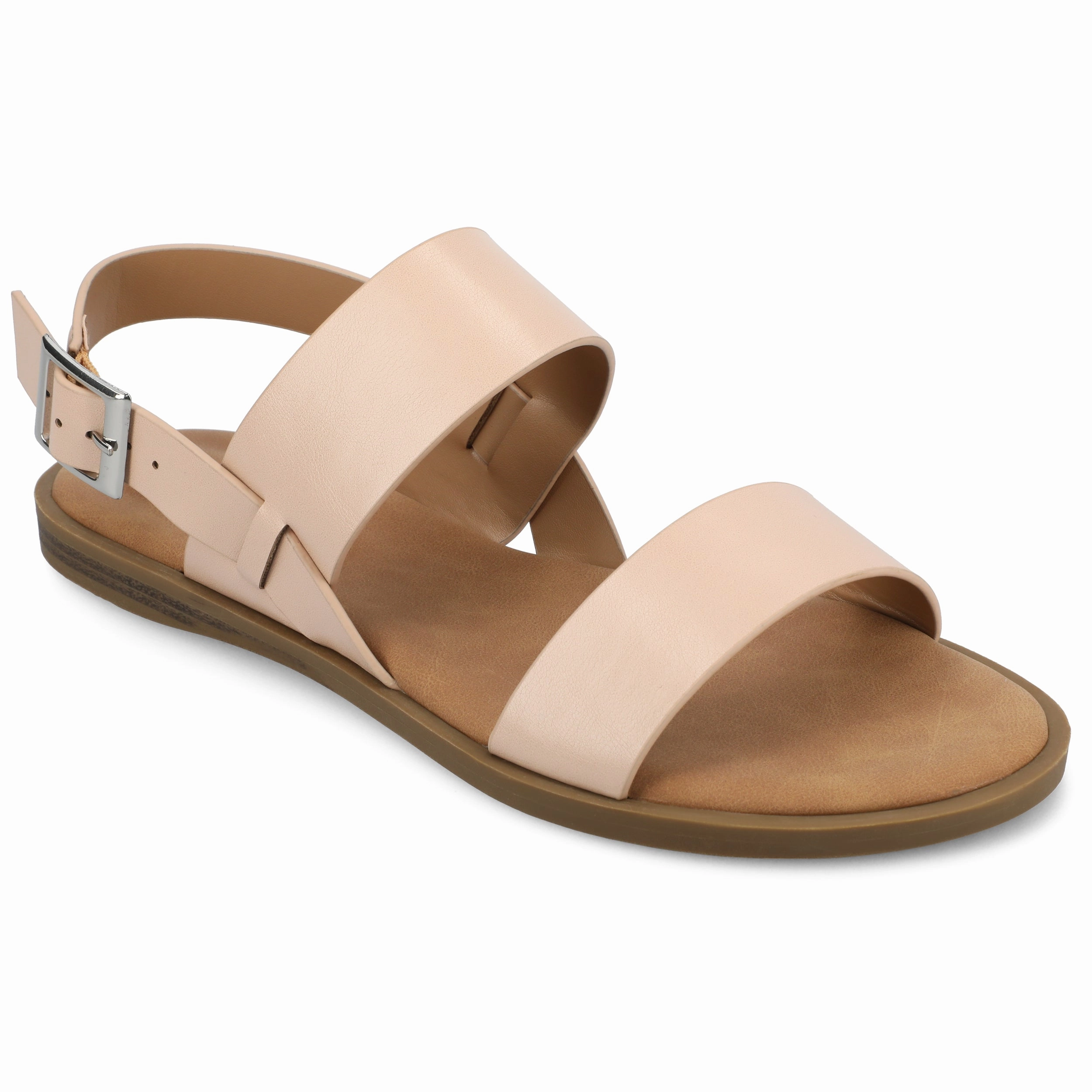 Journee Women's Lavine Wide Width Multi Strap Flat Sandals
