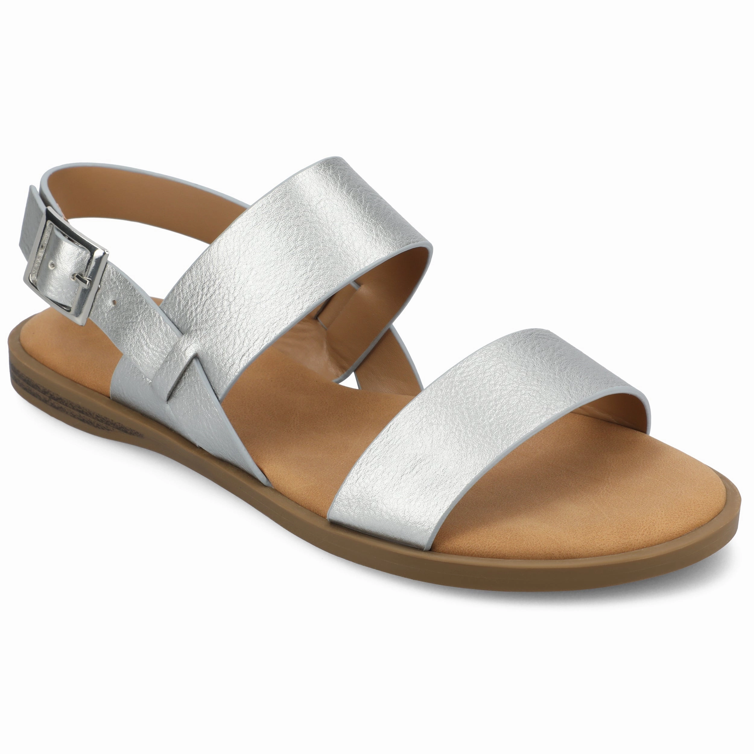 Journee Women's Lavine Wide Width Multi Strap Flat Sandals