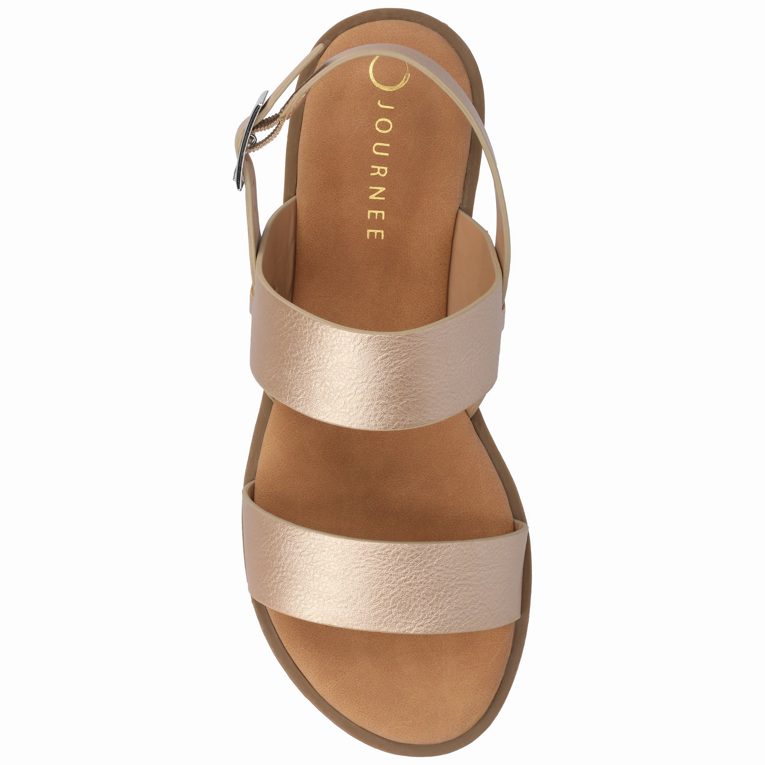 Journee Women's Lavine Wide Width Multi Strap Flat Sandals