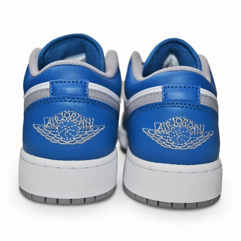 Juniors Nike Air Jordan 1 Low (GS) - 553560 412 - True Blue Cement Grey White