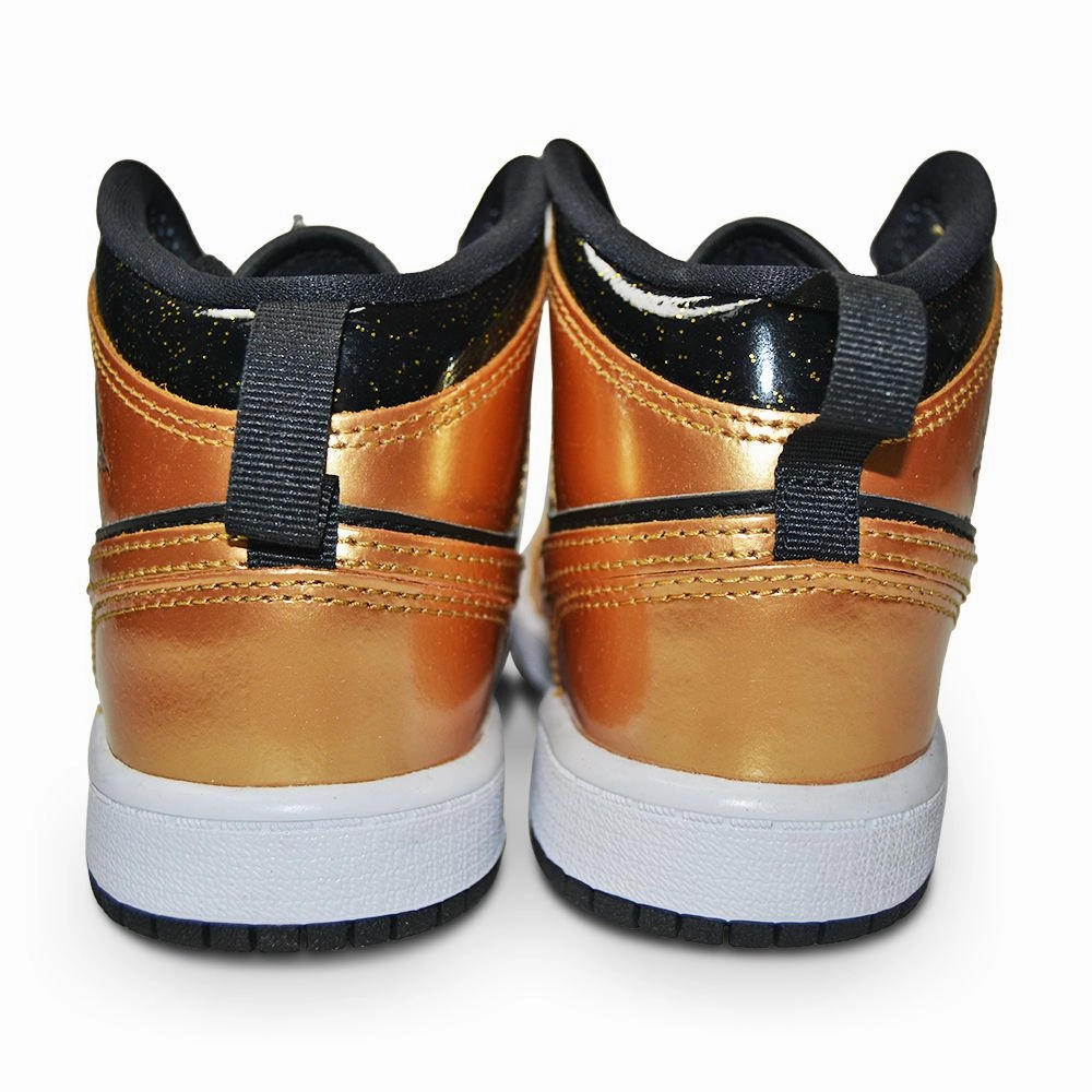 Juniors Nike Air Jordan 1 Mid SE - DR6967 071 - Black Metallic Gold White