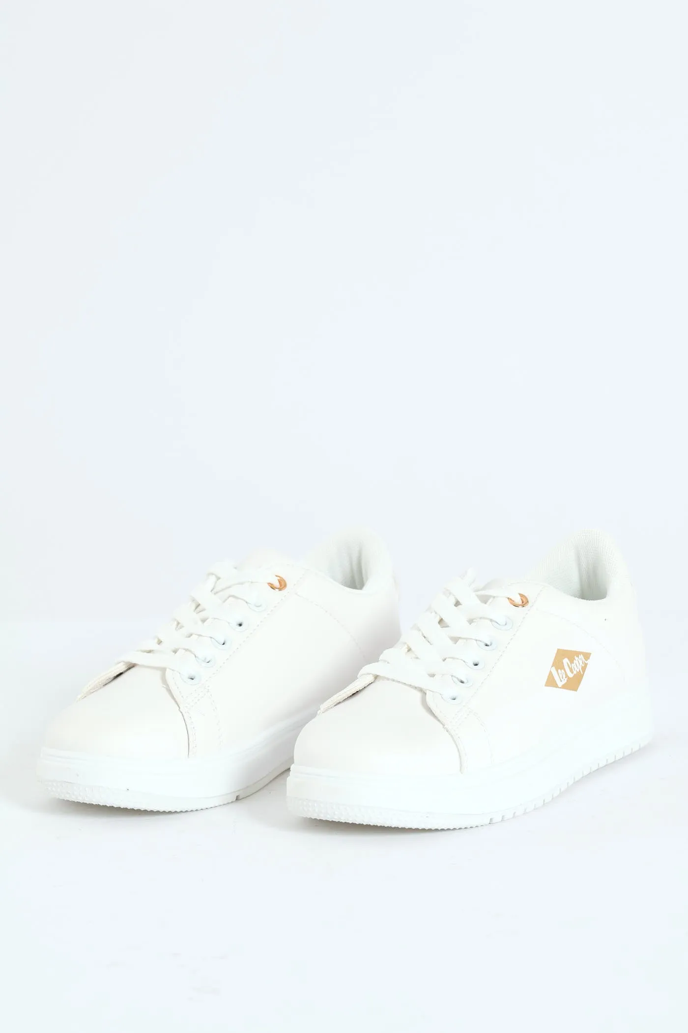 Kim Printed Diamond Lace Up Sneaker - White