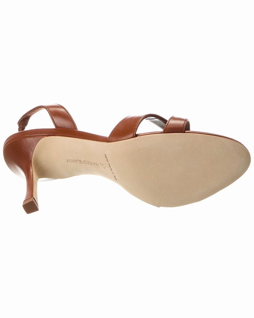 Manolo Blahnik Callasli 90 Leather Slingback Sandal