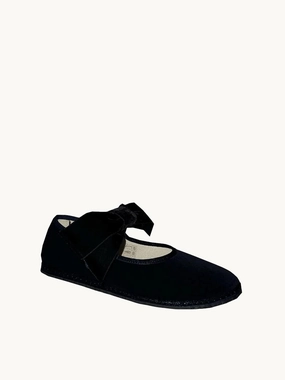 Mary Jane Bow Strap Sandals In Nero