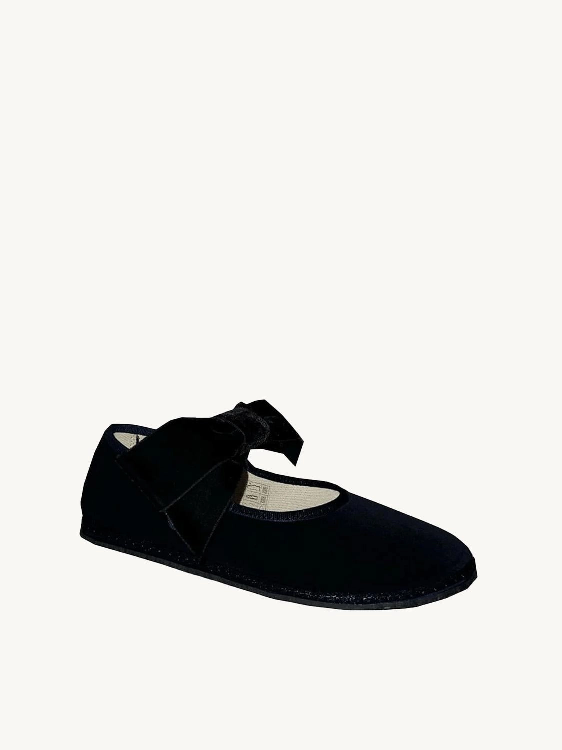 Mary Jane Bow Strap Sandals In Nero