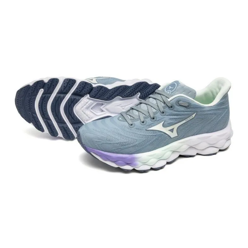 Mizuno Women's Wave Sky 8 - Citadel/Hint of Mint