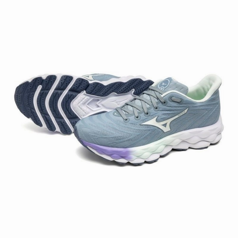 Mizuno Women's Wave Sky 8 - Citadel/Hint of Mint