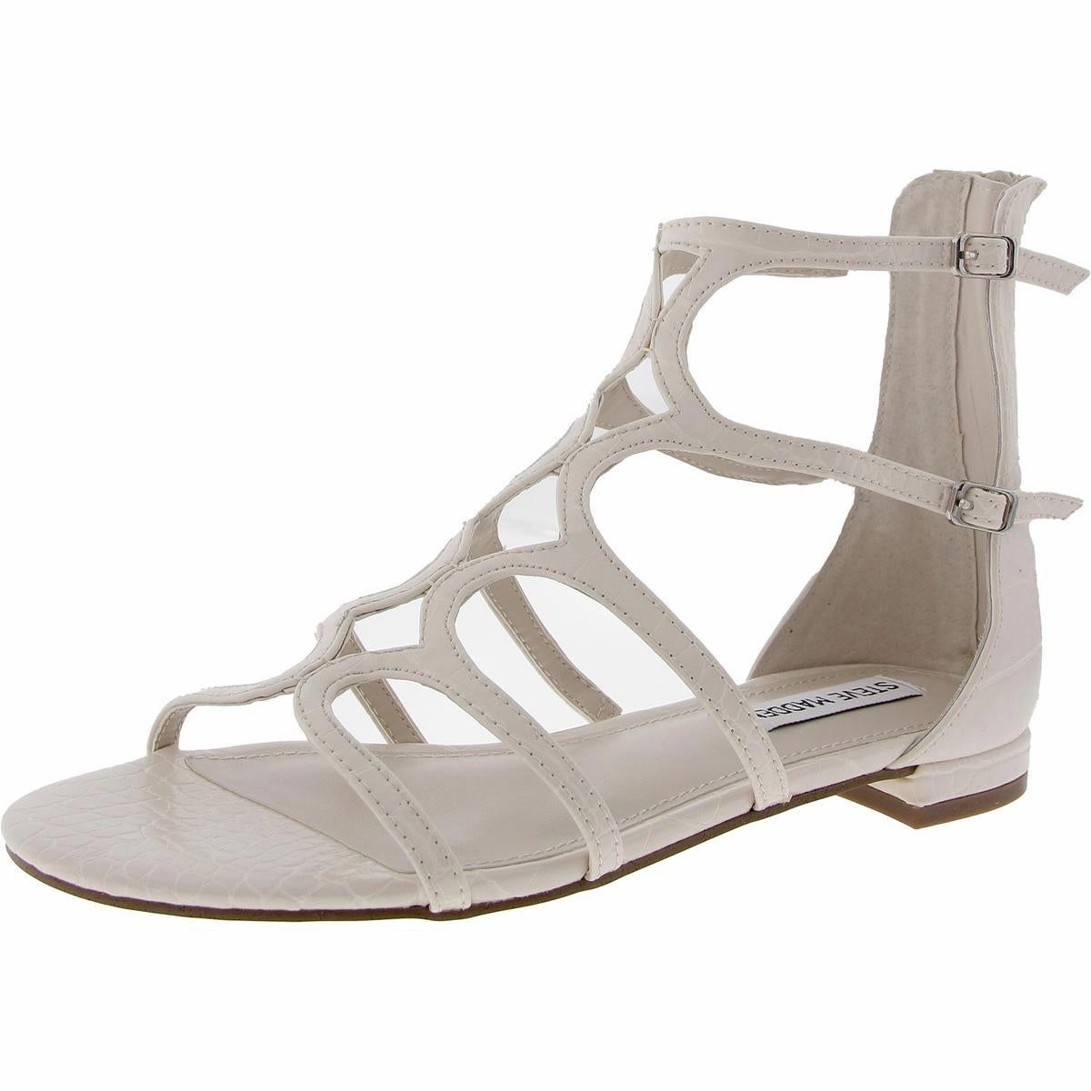Morocco Womens Zipper Faux Leather Ankle Strap