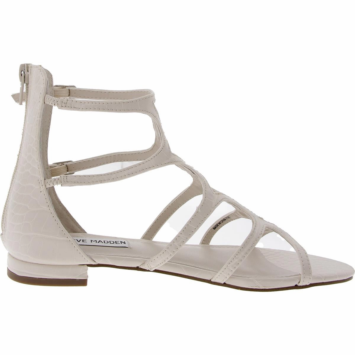 Morocco Womens Zipper Faux Leather Ankle Strap