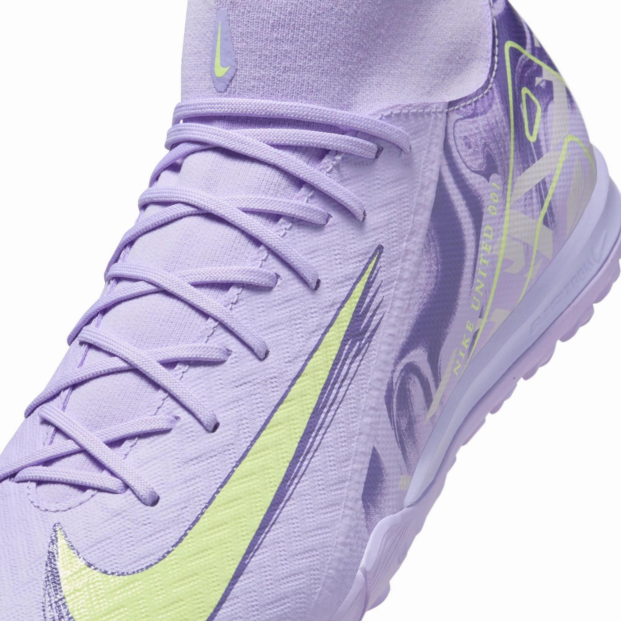 Nike Air Zoom Mercurial Superfly 10 Academy TF Turf Soccer Shoes NU1 - Purple Agate/ Barely Volt