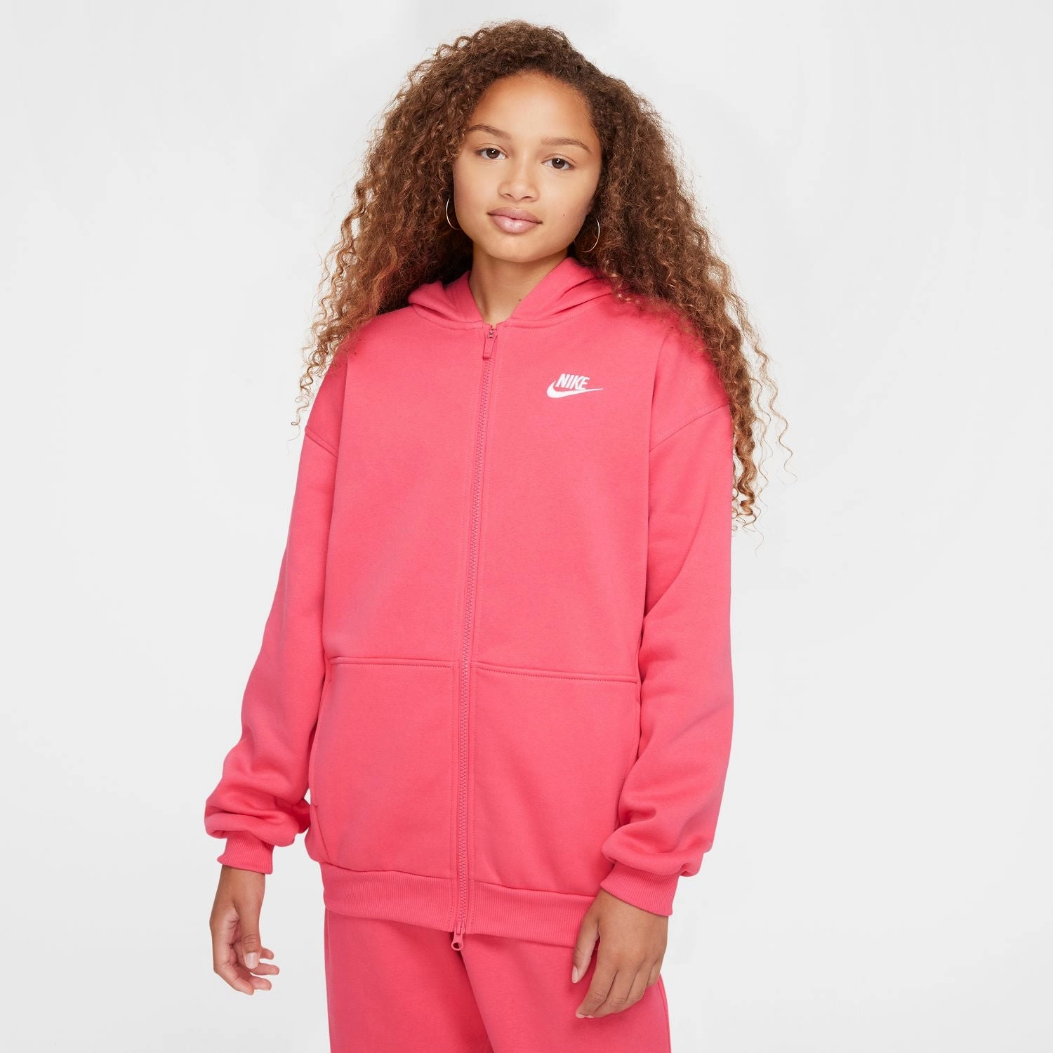 nike Club Fleece Oversize FZ Hoody - Youth