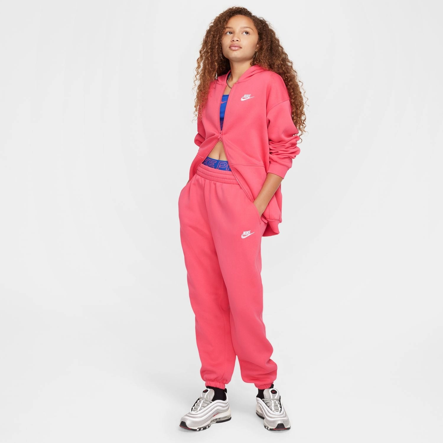 nike Club Fleece Oversize FZ Hoody - Youth