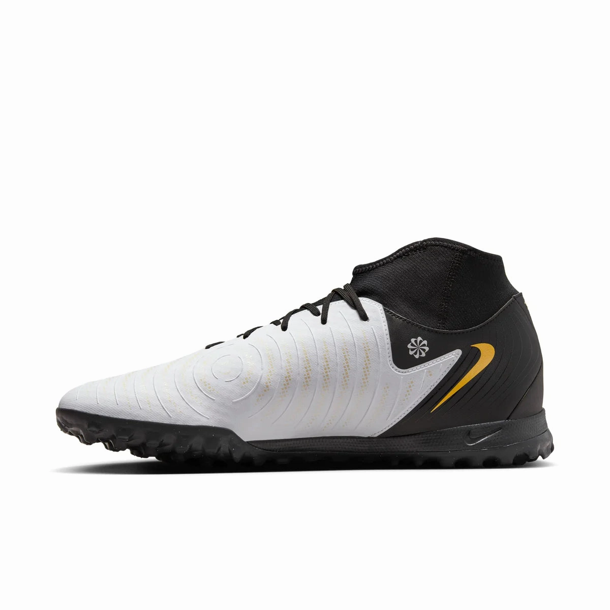 Nike Phantom Luna II Academy TF Turf Soccer Shoes - White/ Black/ Gold Coin