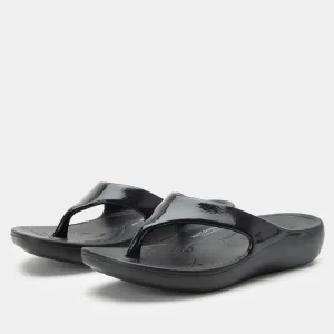 Ode Black Gloss Sandal