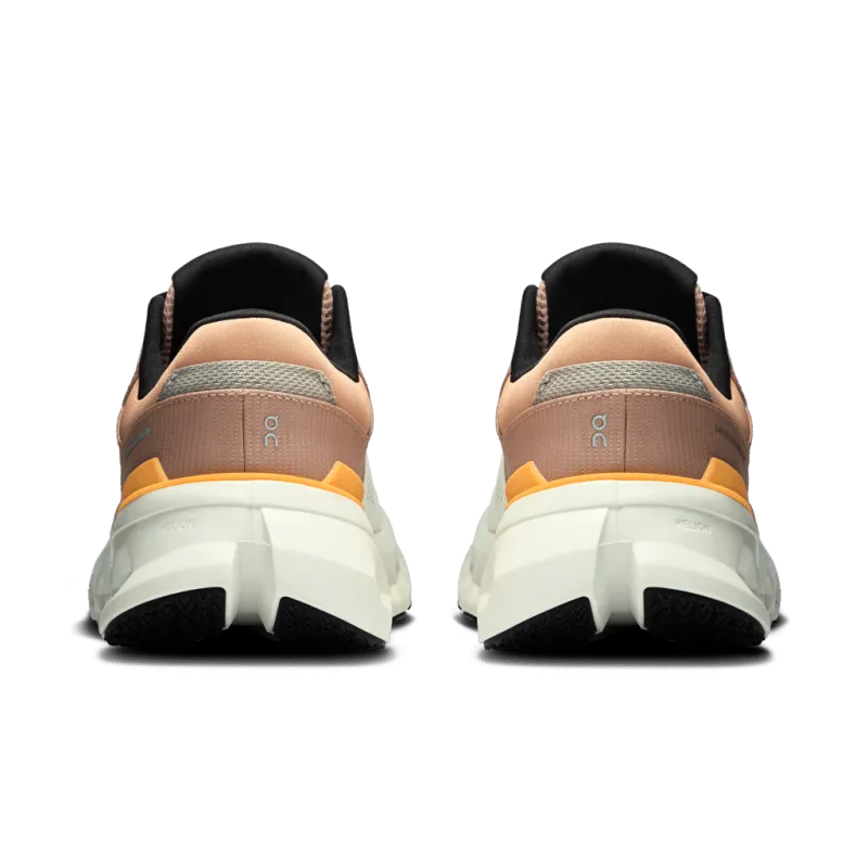 On Women's Cloudrunner 2 (Wide Width) - Pearl/Tangerine