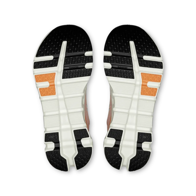 On Women's Cloudrunner 2 (Wide Width) - Pearl/Tangerine