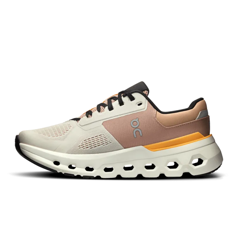On Women's Cloudrunner 2 (Wide Width) - Pearl/Tangerine