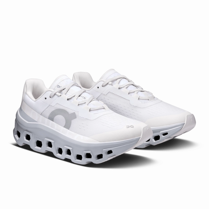 On Women's Cloudmonster - White/Glacier