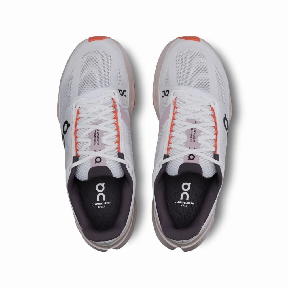 On Women's Cloudsurfer Next (Wide Width) - White/Flame