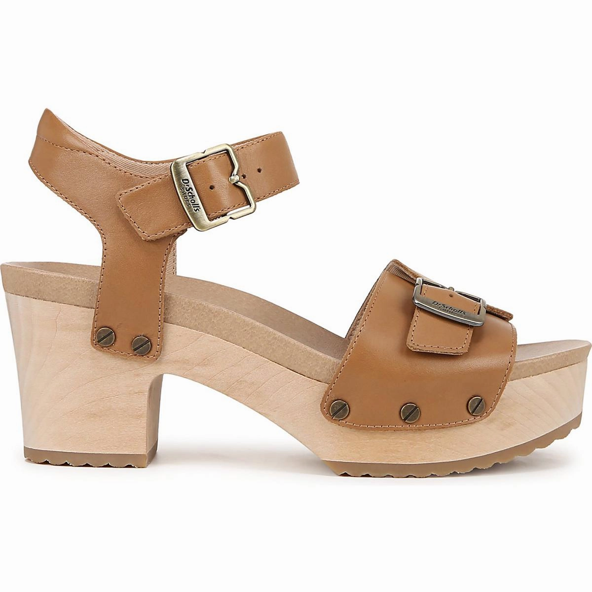 Original Love Womens Leather Slip On Block Heel