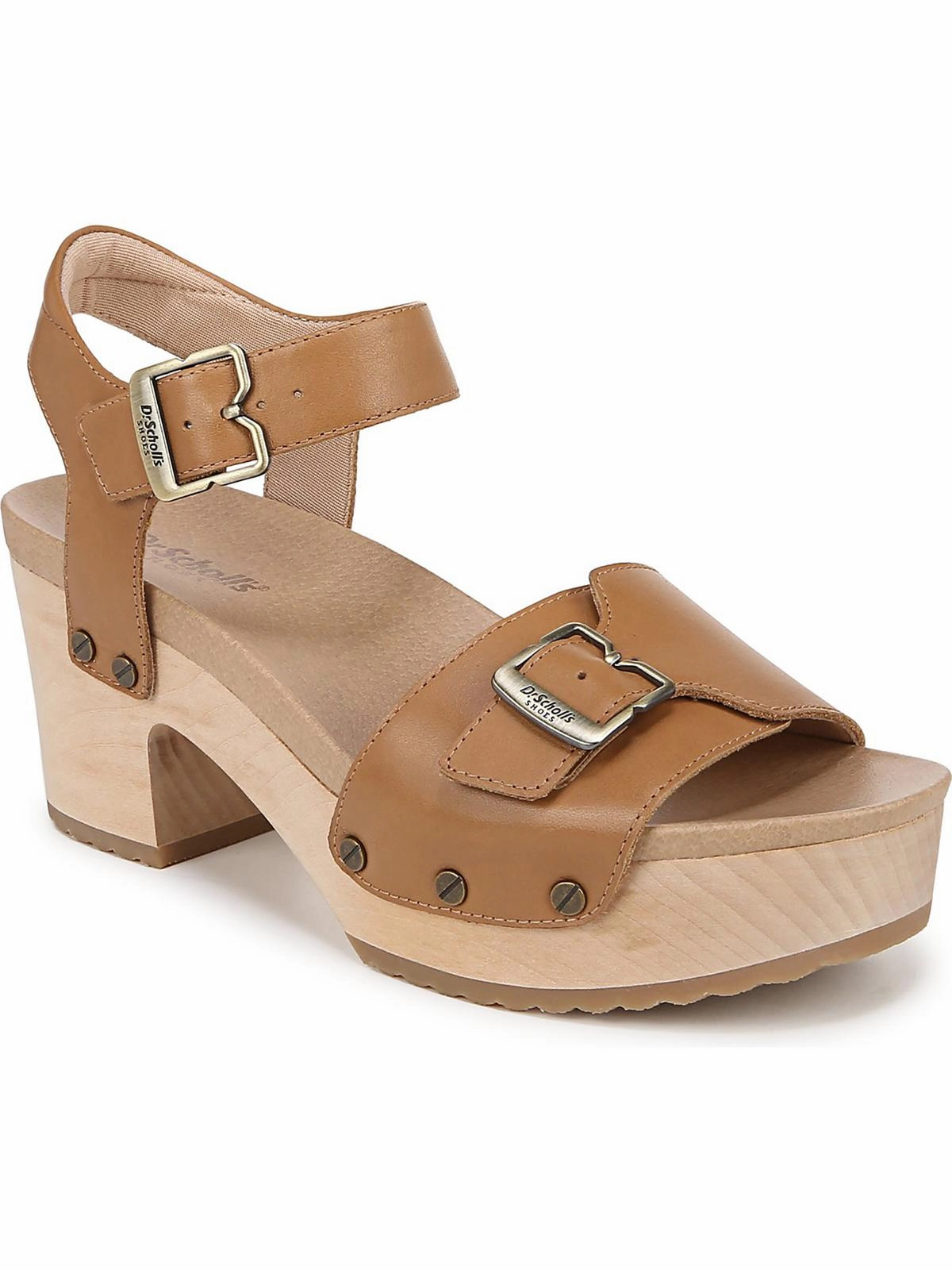 Original Love Womens Leather Slip On Block Heel