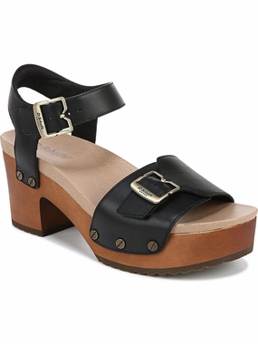 Original Love Womens Leather Slip On Block Heel