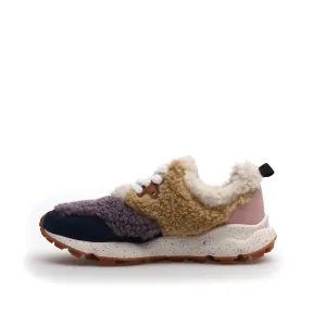 Pampas Teddy - Navy-Lilac Eco Shearling||Pampas Peluche - Marine-Lilas en peluche cologique