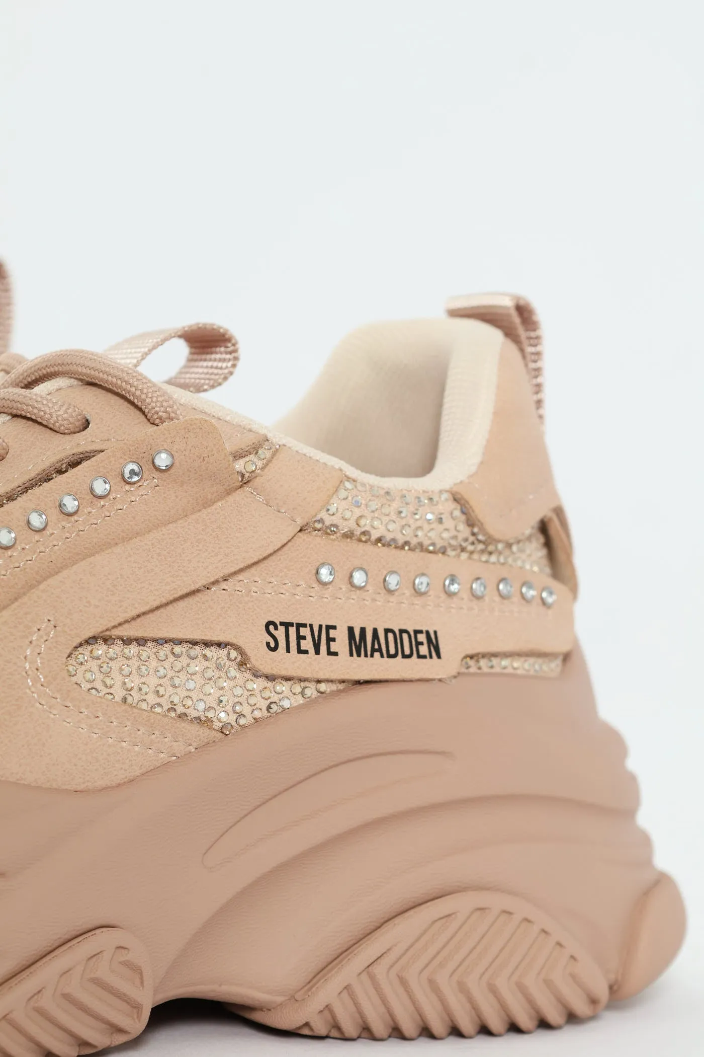 Possession Lace Up Chunky Sportie Sneaker - Blush