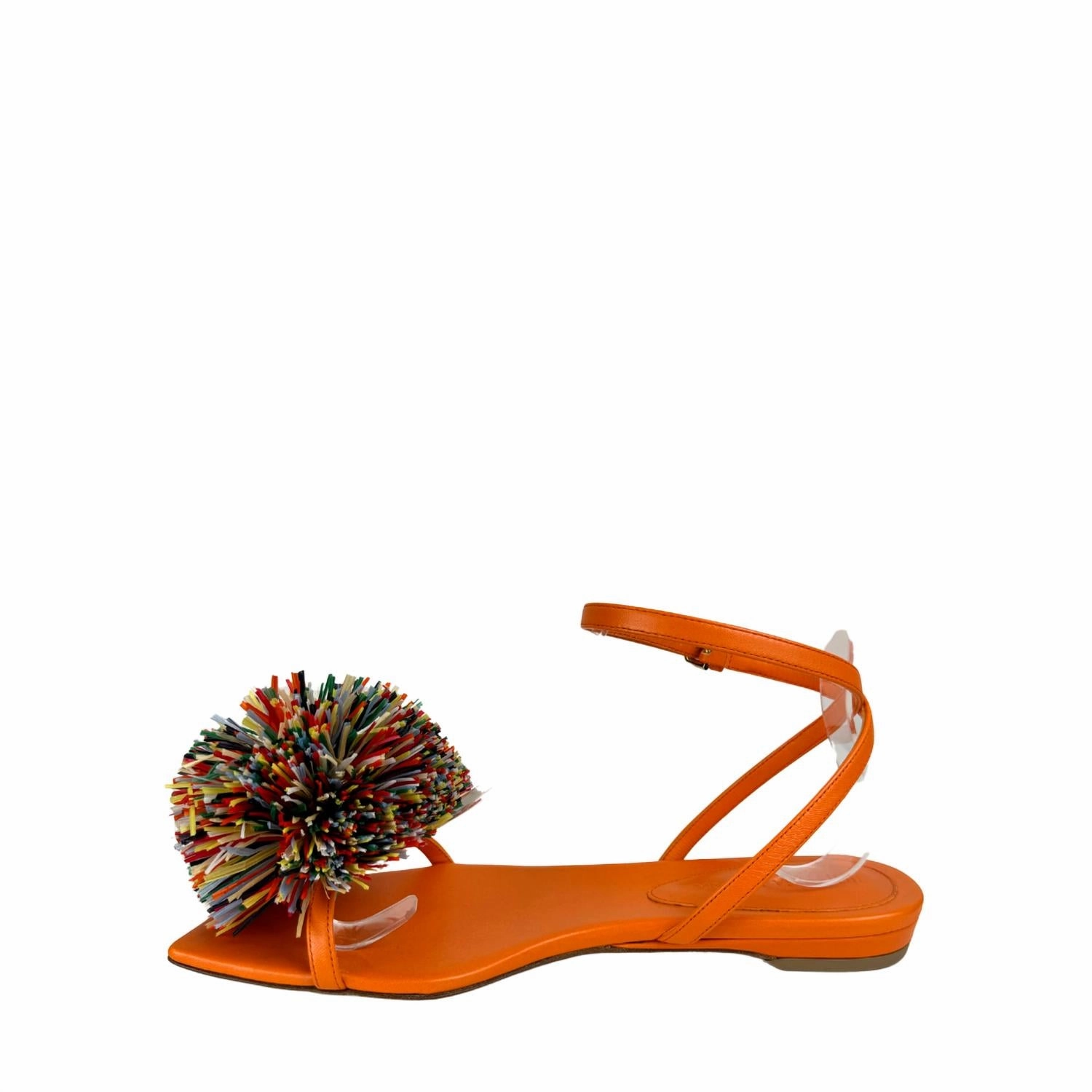 Pre-Loved Women's Adam Flat Sandals In Orange