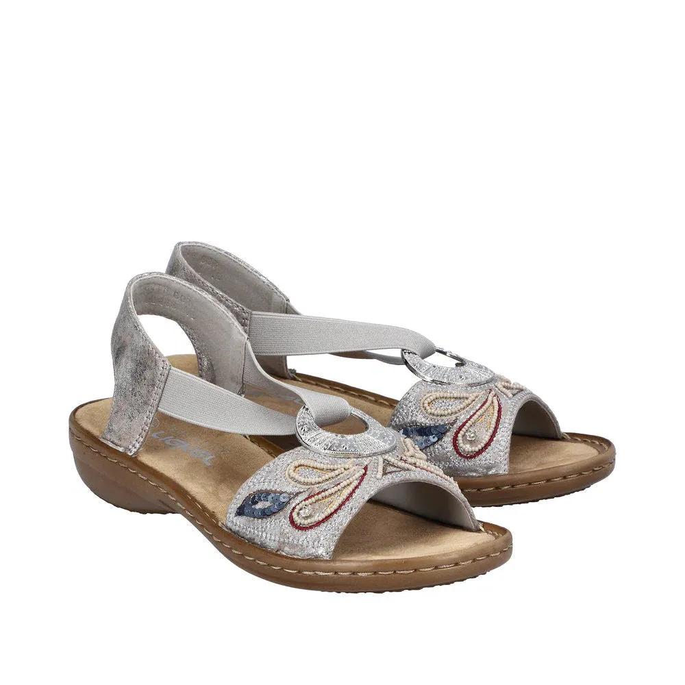 RIEKER REGINA SANDAL - SILVER MULTI - 608B490