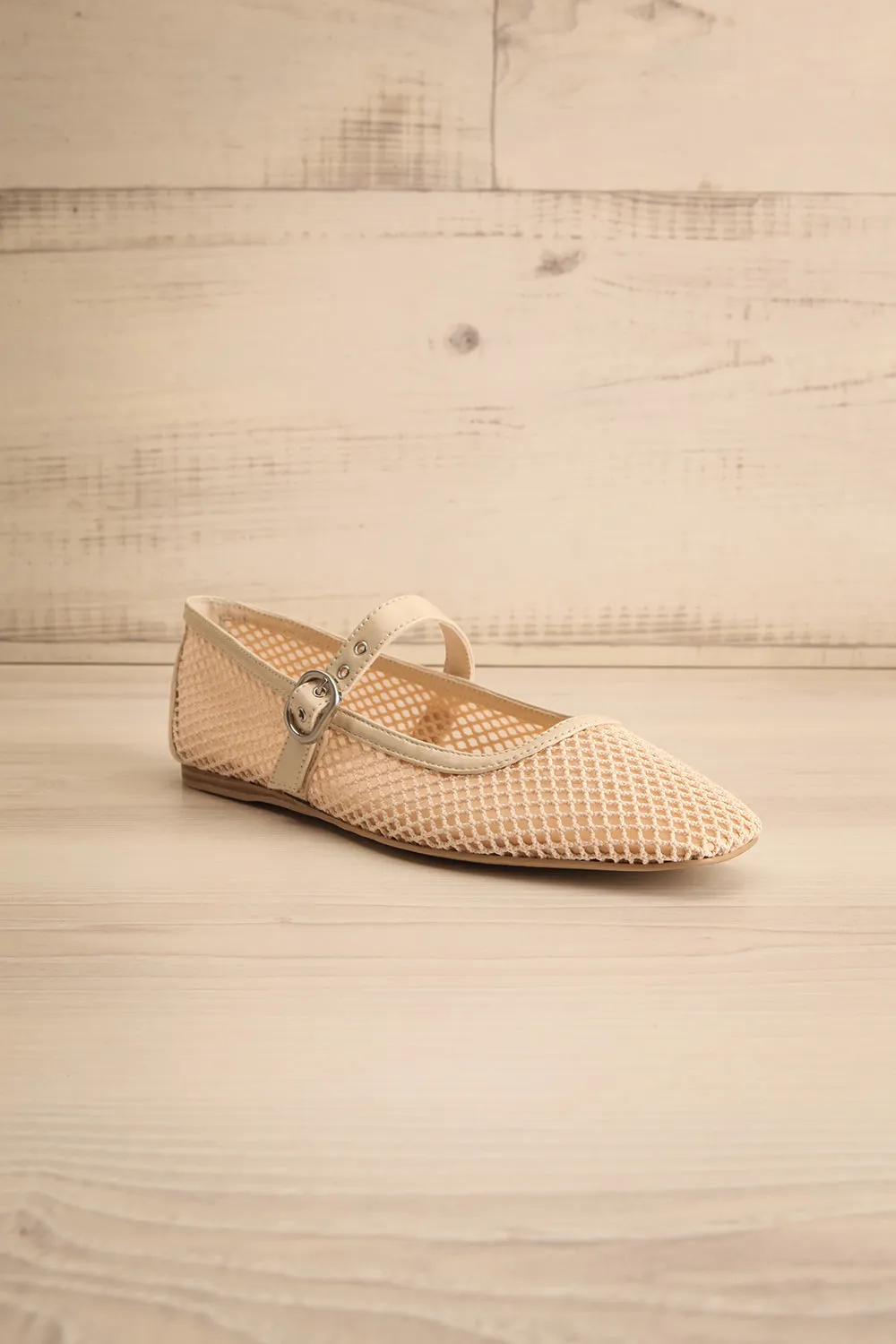 Rodnie | Raffia Beige Ballerina Flats