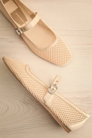 Rodnie | Raffia Beige Ballerina Flats