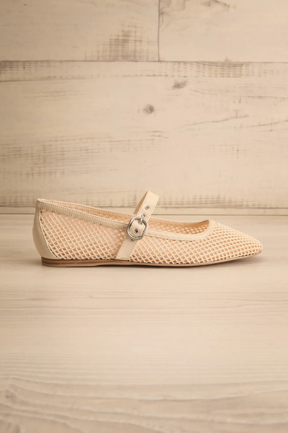 Rodnie | Raffia Beige Ballerina Flats