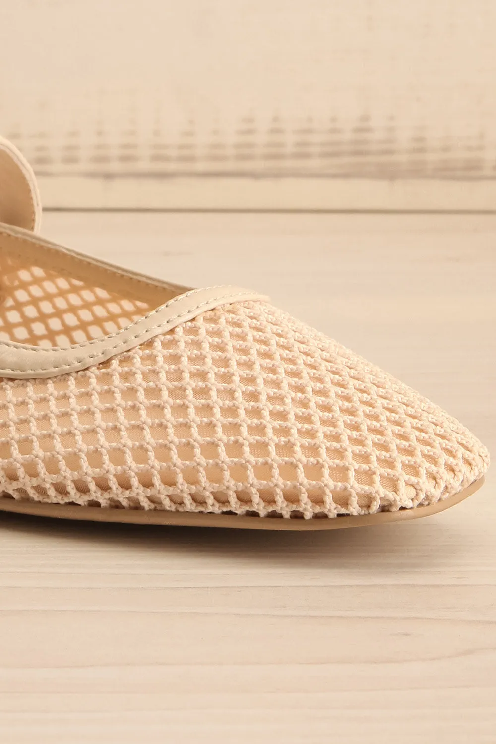 Rodnie | Raffia Beige Ballerina Flats