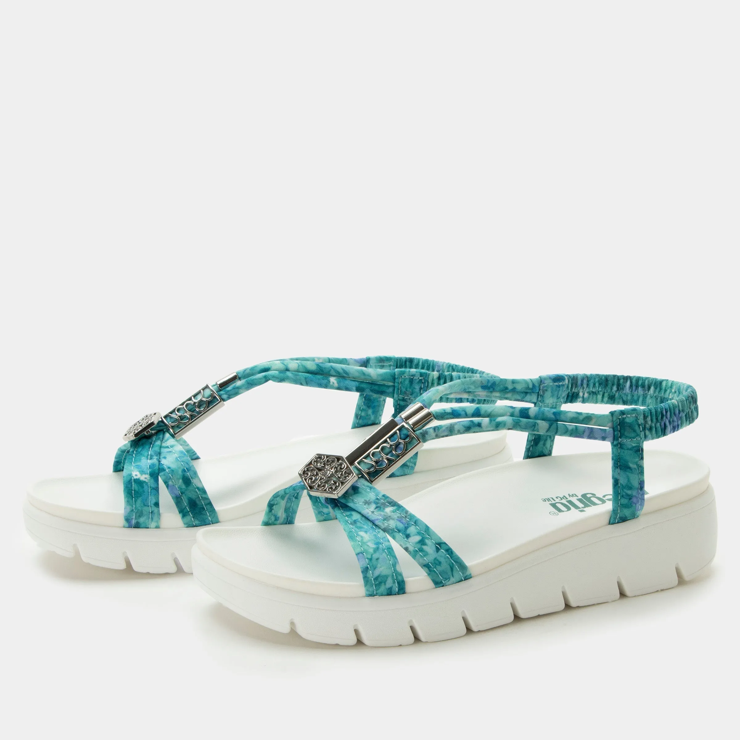 Roz Aqua Flora Sandal