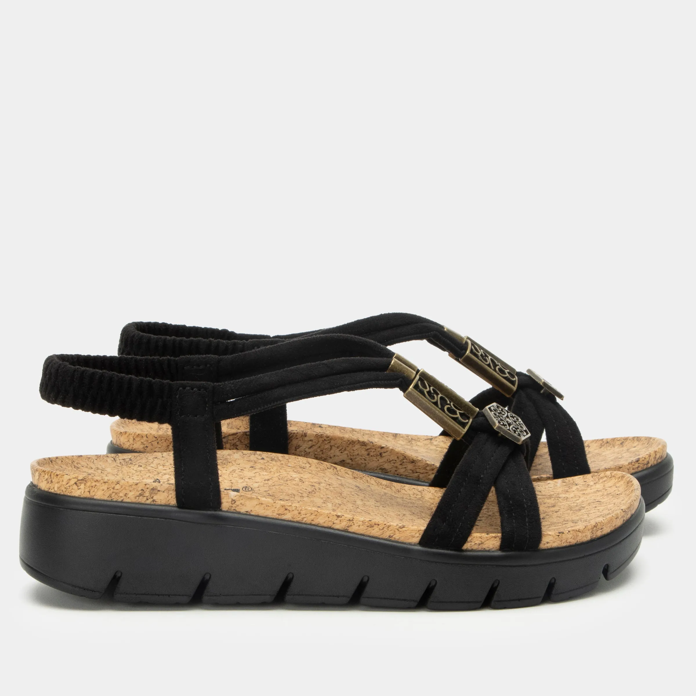 Roz Casual Black Sandal