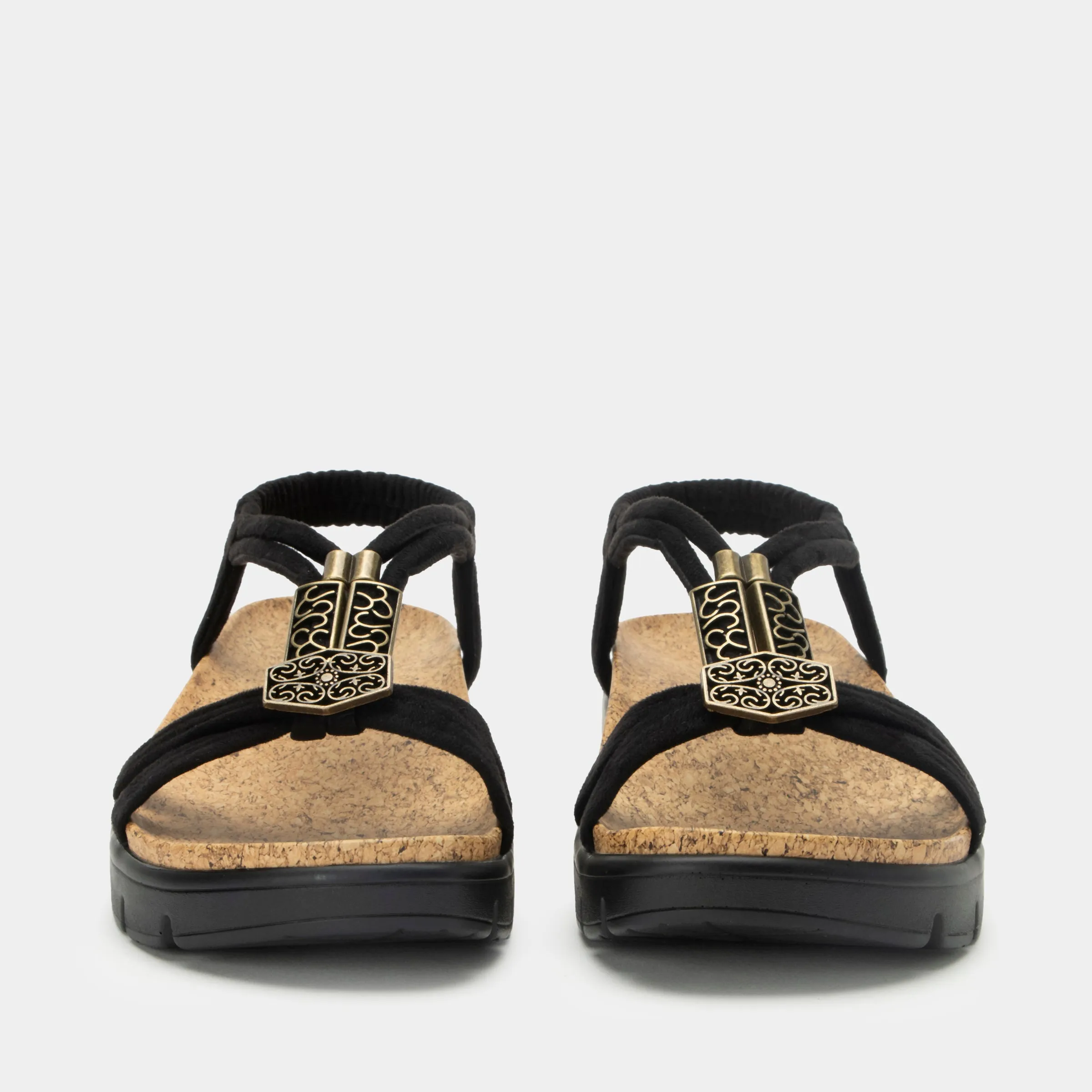 Roz Casual Black Sandal